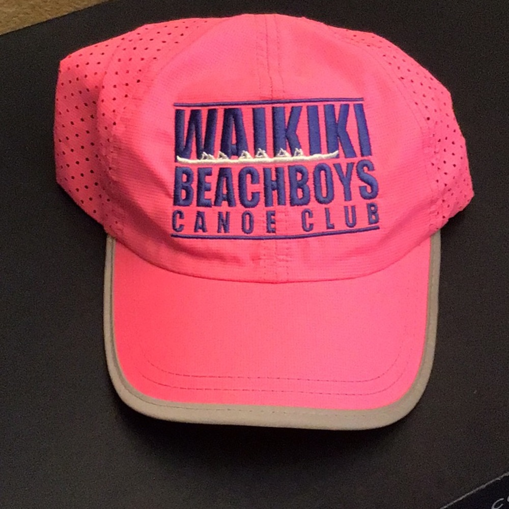Hat Waikiki beach boys canoe club, hot pink, size adult OS